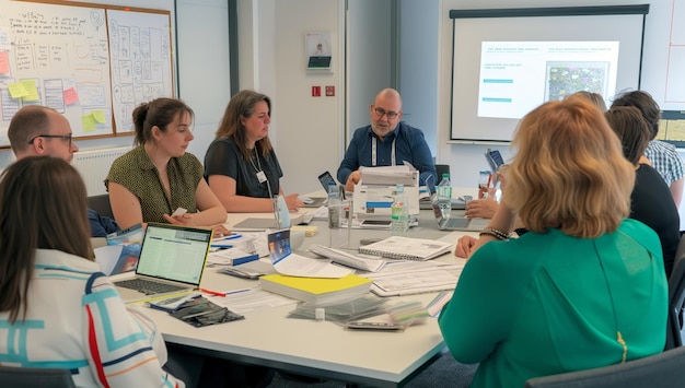 Accountant carefully reviewing annual tax documents at a tidy desk
